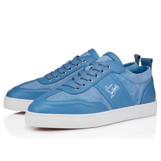 Retero – Sneaker – Kalbsleder und Canvas – Ceruleo – Herren