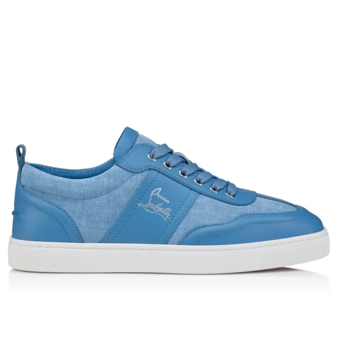 Retero – Sneaker – Kalbsleder und Canvas – Ceruleo – Herren