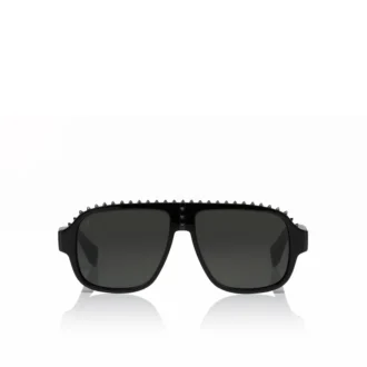 Roller Lb0005 – Sonnenbrille – Acetat – Glänzendes Schwarz