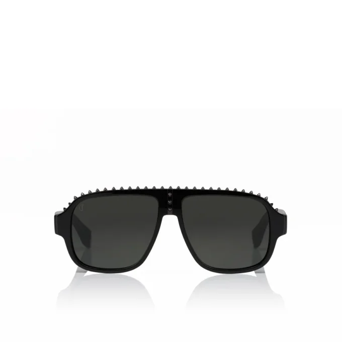 Roller Lb0005 – Sonnenbrille – Acetat – Glänzendes Schwarz