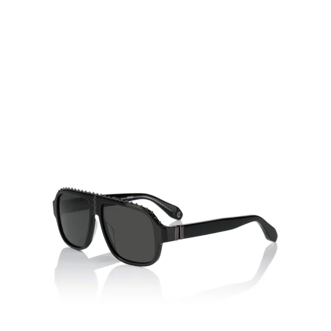 Roller Lb0005 – Sonnenbrille – Acetat – Glänzendes Schwarz