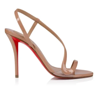 Rosa Z – 100-mm-Sandalen – Lackkalbsleder – Blush – Damen