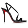 Rosa Z – 100-mm-Sandalen – Lackkalbsleder – Schwarz – Damen Rosa Z – 100-mm-Sandalen – Lackkalbsleder – Schwarz – Damen