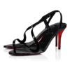 Rosa Z – 80-mm-Sandalen – Lackkalbsleder – Schwarz – Damen Rosa Z – 80-mm-Sandalen – Lackkalbsleder – Schwarz – Damen