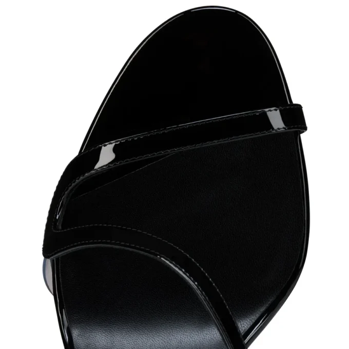 Rosa Z – 80-mm-Sandalen – Lackkalbsleder – Schwarz – Damen Rosa Z – 80-mm-Sandalen – Lackkalbsleder – Schwarz – Damen