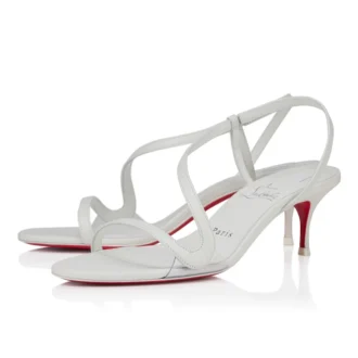Rosalie – 55-mm-Sandalen – Ziegenleder – Bianco – Damen