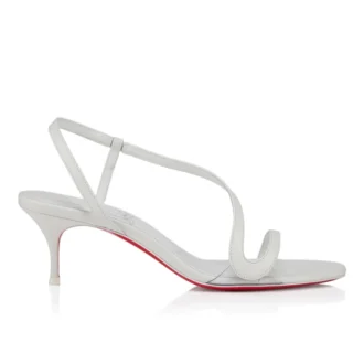Rosalie – 55-mm-Sandalen – Ziegenleder – Bianco – Damen