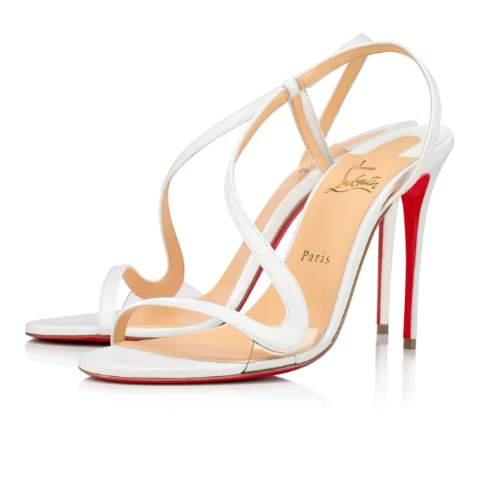 Rosalie – 99-mm-Sandalen – Leder und PVC – Bianco – Damen Rosalie – 99-mm-Sandalen – Leder und PVC – Bianco – Damen