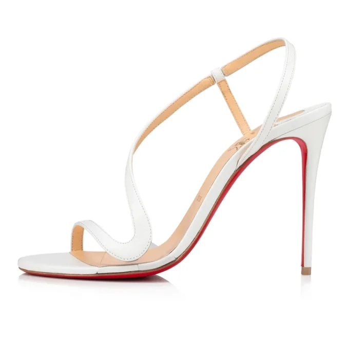 Rosalie – 99-mm-Sandalen – Leder und PVC – Bianco – Damen Rosalie – 99-mm-Sandalen – Leder und PVC – Bianco – Damen