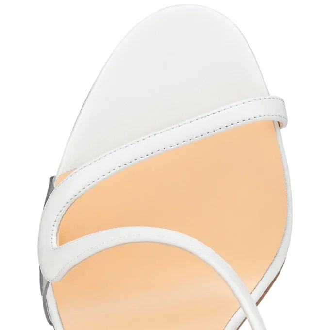Rosalie – 99-mm-Sandalen – Leder und PVC – Bianco – Damen Rosalie – 99-mm-Sandalen – Leder und PVC – Bianco – Damen