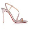 Rosalie Strass – 100-mm-Sandalen – Wildleder und laminiertes Kalbsleder – Vintage Rose – Damen Rosalie Strass – 100-mm-Sandalen – Wildleder und laminiertes Kalbsleder – Vintage Rose – Damen