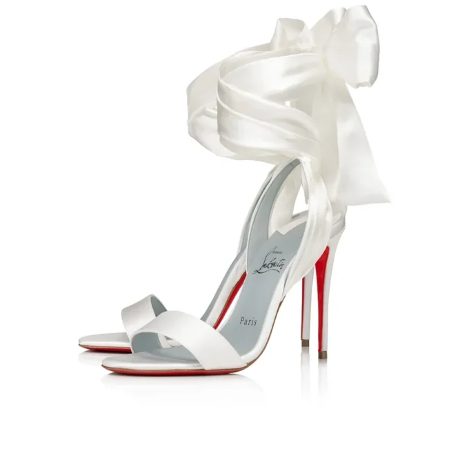 Sandale Du Dasert – 100-mm-Sandalen – Kreppsatin – Off-White – Damen Sandale Du Dasert – 100-mm-Sandalen – Kreppsatin – Off-White – Damen