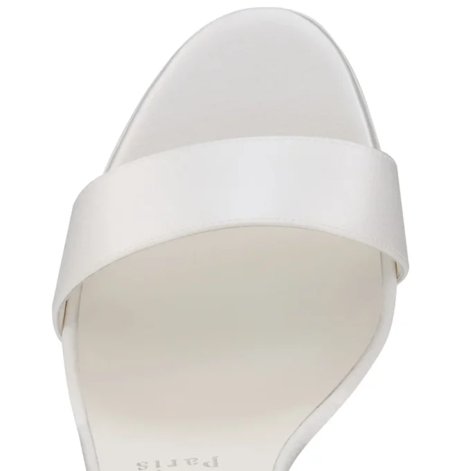Sandale Du Desert – 100 mm Riemchensandalen – Krepp-Satin – Elfenbein – Damen Sandale Du Desert – 100 mm Riemchensandalen – Krepp-Satin – Elfenbein – Damen