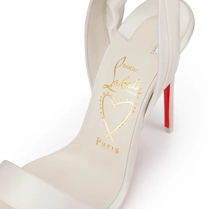 Sandale Du Desert – 100 mm Riemchensandalen – Krepp-Satin – Elfenbein – Damen Sandale Du Desert – 100 mm Riemchensandalen – Krepp-Satin – Elfenbein – Damen