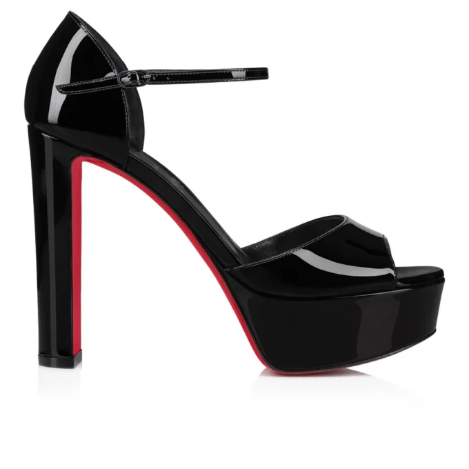 Sandaloo – 130-mm-Sandalen – Lackkalbsleder – Schwarz – Damen Sandaloo – 130-mm-Sandalen – Lackkalbsleder – Schwarz – Damen