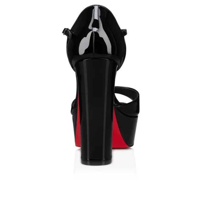 Sandaloo – 130-mm-Sandalen – Lackkalbsleder – Schwarz – Damen Sandaloo – 130-mm-Sandalen – Lackkalbsleder – Schwarz – Damen