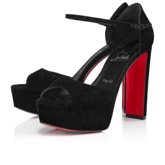 Sandaloo – 130-mm-Sandalen – Veau Velours – Schwarz – Damen Sandaloo – 130-mm-Sandalen – Veau Velours – Schwarz – Damen
