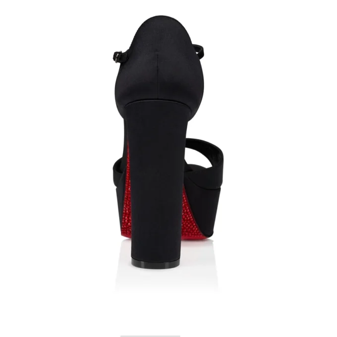 Sandaloo Red Carpet – 130 mm Riemchenpumps – Krepp-Satin – Schwarz – Damen Sandaloo Red Carpet – 130 mm Riemchenpumps – Krepp-Satin – Schwarz – Damen