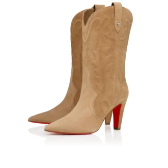 Santiabooty – 85 mm niedrige Stiefel – Veau Velours – Lionne – Damen