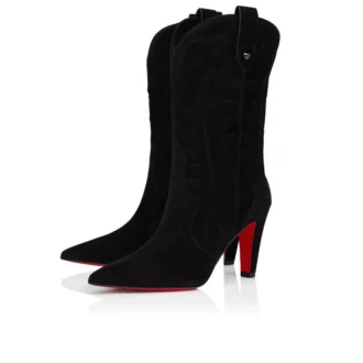 Santiabooty – 85 mm Stiefel – Veau Velours – Schwarz – Damen