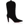 Santiabooty – 85 mm Stiefel – Veau Velours – Schwarz – Damen Santiabooty – 85 mm Stiefel – Veau Velours – Schwarz – Damen