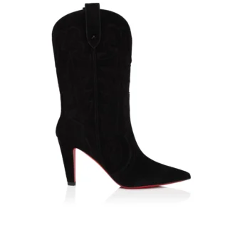 Santiabooty – 85 mm Stiefel – Veau Velours – Schwarz – Damen