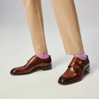 Sartok – Schnallenschuhe – Patiniertes Kalbsleder – Havane – Herren