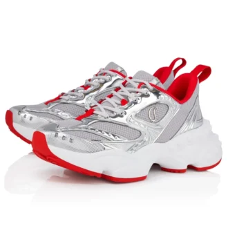 So Flo – Laufsneaker – Laminiertes Kalbsleder – Silber – Herren