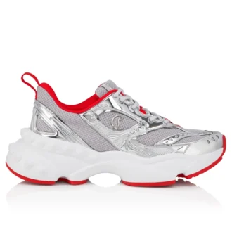 So Flo – Laufsneaker – Laminiertes Kalbsleder – Silber – Herren