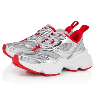 So Flo – Sneaker – Laminiertes Kalbsleder – Silber – Damen