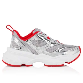 So Flo – Sneaker – Laminiertes Kalbsleder – Silber – Damen