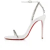 So Me – 100 mm Riemchensandalen – Lackkalbsleder und Spikes – Bianco – Damen So Me – 100 mm Riemchensandalen – Lackkalbsleder und Spikes – Bianco – Damen