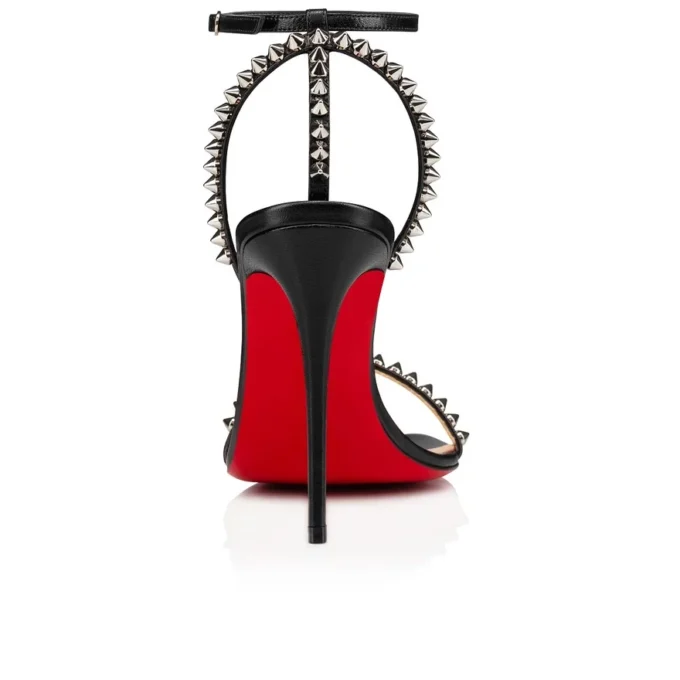 So Me – 100-mm-Riemchensandalen – Ziegenleder und Spikes – Schwarz – Damen So Me – 100-mm-Riemchensandalen – Ziegenleder und Spikes – Schwarz – Damen