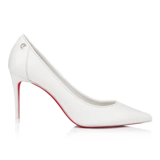 Sporty Kate – 85-mm-Pumps – Nappaleder – Bianco – Damen