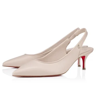 Sporty Kate Sling – 55-mm-Slingback-Pumps – Lamm-Nappaleder – Leche – Damen