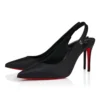 Sporty Kate Sling – 85 mm Slingback-Pumps – Lamm-Nappaleder – Schwarz – Damen