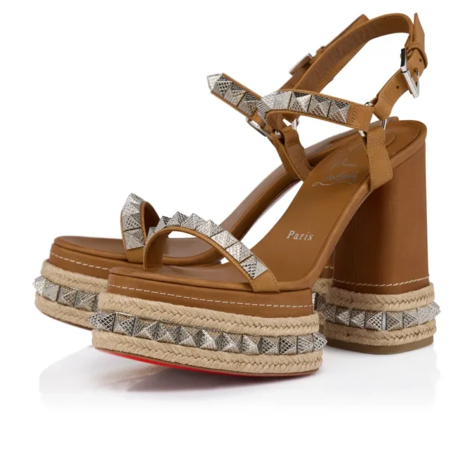Superaclou – 130 mm Riemchensandalen – gewachstes Kalbsleder – Terra – Damen Superaclou – 130 mm Riemchensandalen – gewachstes Kalbsleder – Terra – Damen