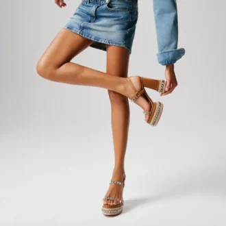 Superaclou – 130 mm Riemchensandalen – gewachstes Kalbsleder – Terra – Damen