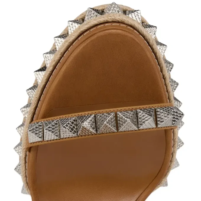 Superaclou – 130 mm Riemchensandalen – gewachstes Kalbsleder – Terra – Damen Superaclou – 130 mm Riemchensandalen – gewachstes Kalbsleder – Terra – Damen