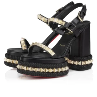 Superaclou – 130 mm Sandalen – Nappaleder – Schwarz – Damen