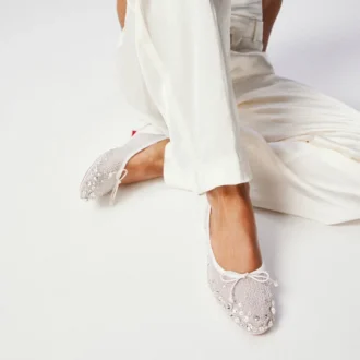 Sweetie Jane Sparkling – Ballerinas – Mesh und Strass – Bianco – Damen