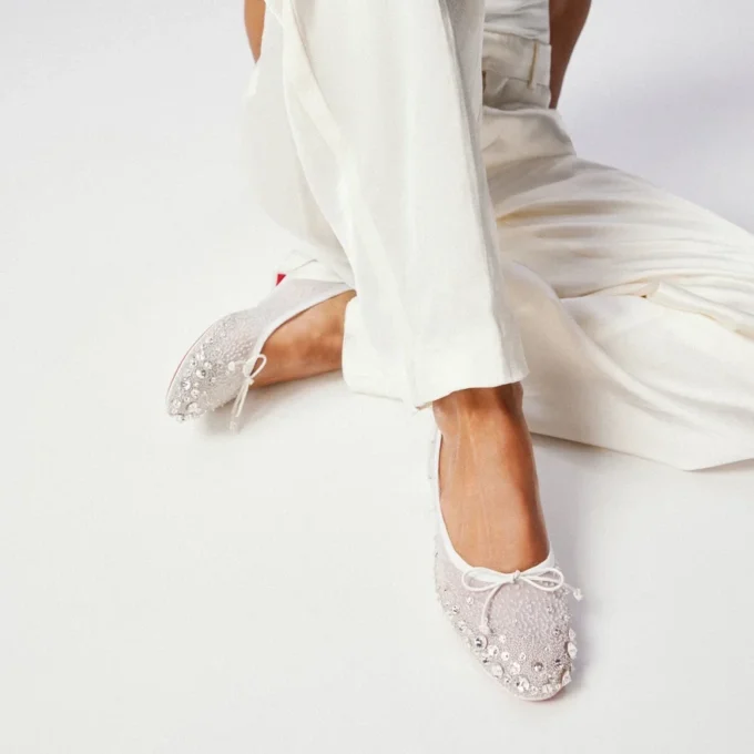 Sweetie Jane Sparkling – Ballerinas – Mesh und Strass – Bianco – Damen Sweetie Jane Sparkling – Ballerinas – Mesh und Strass – Bianco – Damen