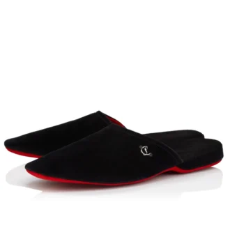 Tonton Dede – Slipper – Samt – Schwarz – Herren
