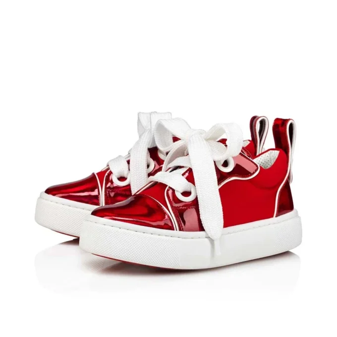 Toy Toy – Low-Top-Sneaker – Lackkalbsleder und Neopren – Loubi – Kinder Toy Toy – Low-Top-Sneaker – Lackkalbsleder und Neopren – Loubi – Kinder