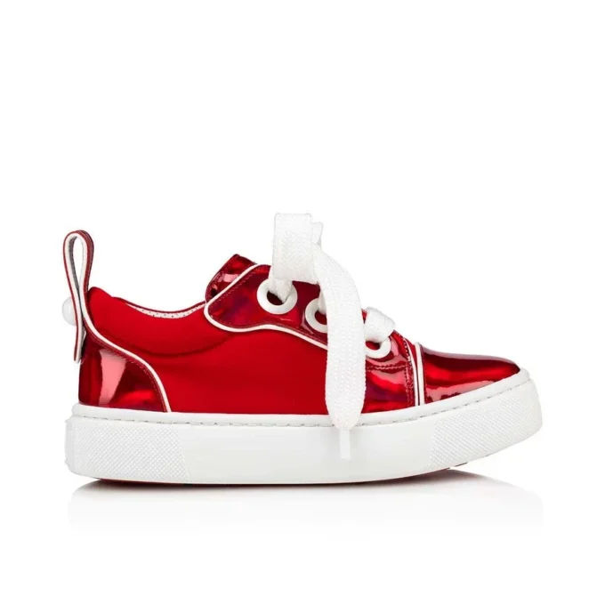 Toy Toy – Low-Top-Sneaker – Lackkalbsleder und Neopren – Loubi – Kinder Toy Toy – Low-Top-Sneaker – Lackkalbsleder und Neopren – Loubi – Kinder