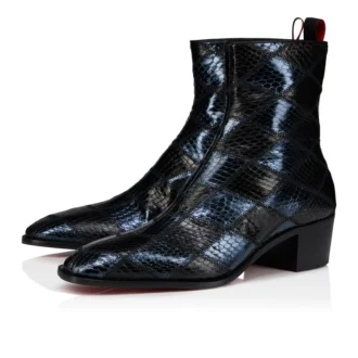 Ziggissimo Forever – Stiefel – Patchwork-Wasserschlangenleder – Schwarz – Herren Ziggissimo Forever – Stiefel – Patchwork-Wasserschlangenleder – Schwarz – Herren