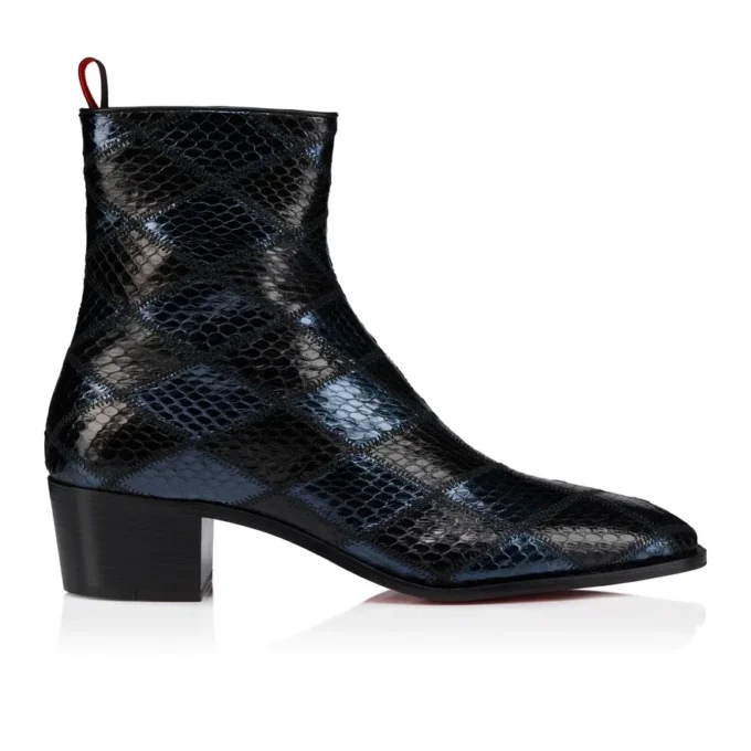 Ziggissimo Forever – Stiefel – Patchwork-Wasserschlangenleder – Schwarz – Herren Ziggissimo Forever – Stiefel – Patchwork-Wasserschlangenleder – Schwarz – Herren